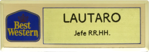 PLACA ID - REGULAR 24x75 mm - BEST WESTERN DORADA