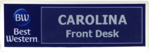 PLACA ID - REGULAR 24x75 mm - BEST WESTERN PLATEADA
